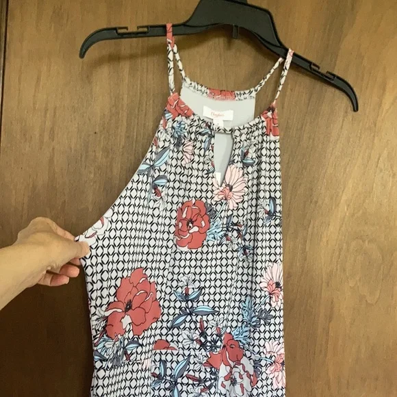 Relist8/8❌Candie’s front slit halter print maxi dress w keyhole XL jr - Picture 4 of 16